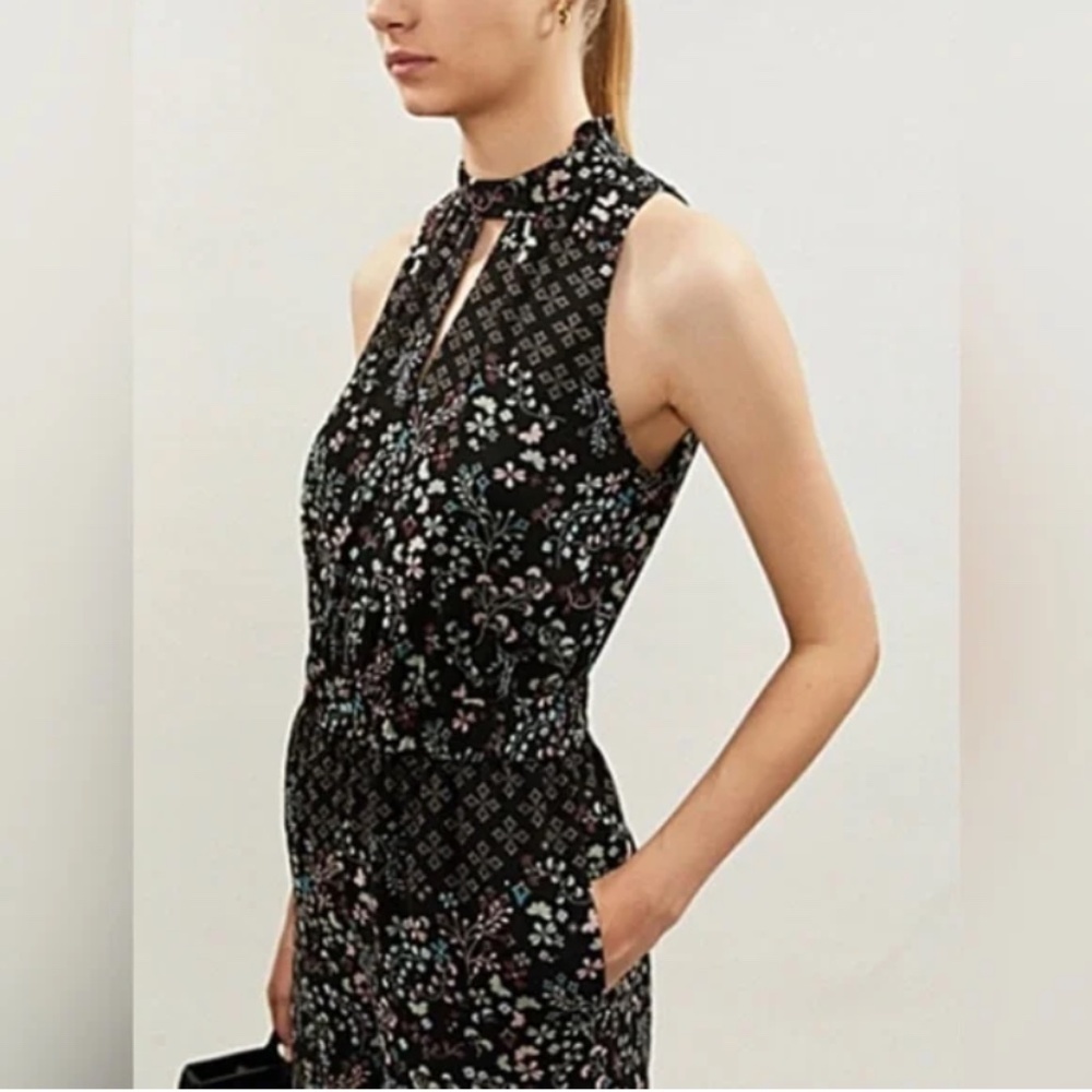 Ted Baker Marcila Hazel Halter Neck Wide Leg Black Floral Jumpsuit Size 3 New - Picture 13 of 13
